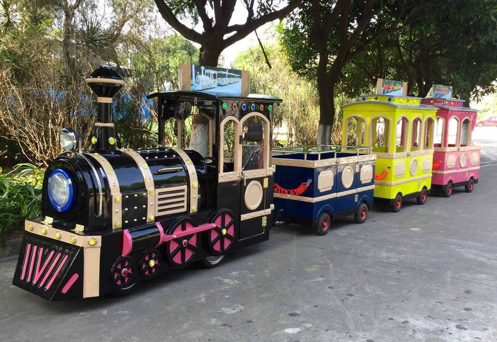 阿克陶景区广商场无轨观光小火车电动儿童游乐设备小火车可坐人户外玩具